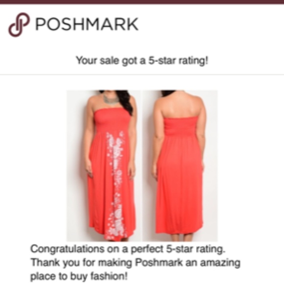 LAST 2X & 3X  ! Fun in the Sun Coral & White maxi - Picture 4 of 4